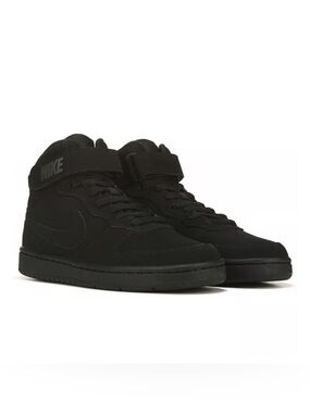 Nike Kids' Court Borough Mid 2 High Top Sneaker Black size 13.5C